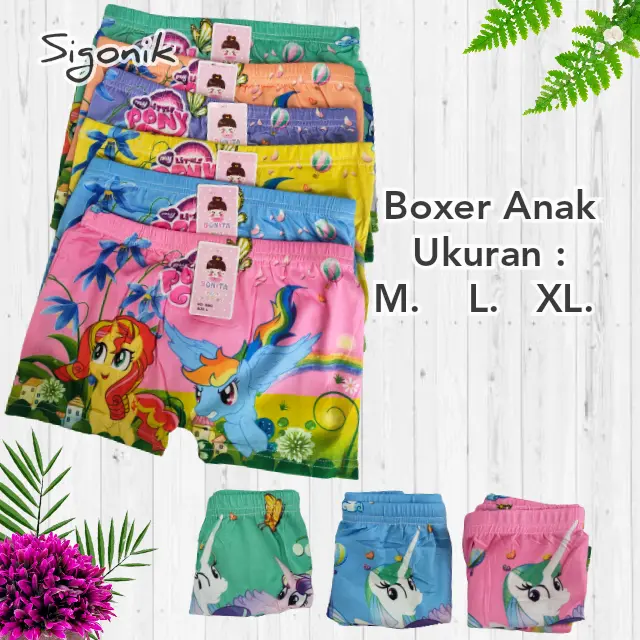 Boxer CD Celana Dalam Wanita Anak Perempuan Bonita M L XL Cewek SD TK