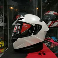 Gambar Helm KYT TT Course White Pearl Solid Full Face dari Helm Galeri Kota Bekasi 5 Tokopedia