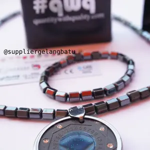 kalung QUANTUM PENDANT LIONTIN BIRU magnet permata kesehatan korean