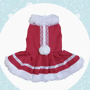 Dress Natal Anjing Kucing, Dog Christmas Cosplay Costume