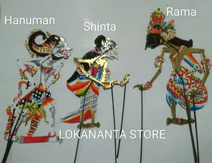 PAKET RAMA SINTA HANUMAN TOKOH WAYANG KULIT BAHAN DUPLEK