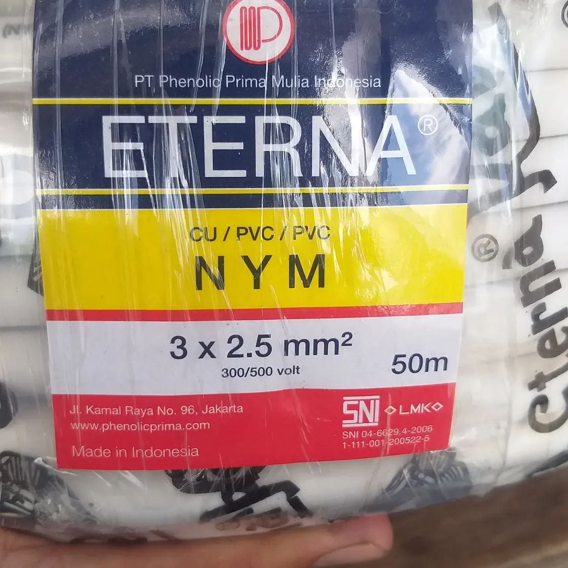 kabel eterna 3x2,5 NYM PERMETER surabaya