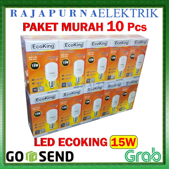 Gambar LAMPU LED BULB ECOKING 15W / 15 watt SUPER TERANG (PAKET 10Pcs) dari Rajapurna Elektrik Indonesia Kota Administrasi Jakarta Barat Tokopedia