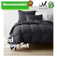 Gambar Bedcover Sprei Set 200x200 Katun Polos Super King by Marvelo - Hitam dari Marvelo Bedding Kab. Sleman 1 Tokopedia