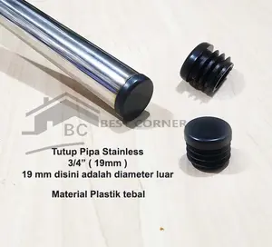 Tutup Pipa Bulat 3/4 inch / 19 mm Plastik Tebal / Alas kaki sofa