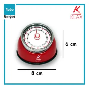 KLAX Mechanical Cooking Timer 60 menit Study reminder alarm Red