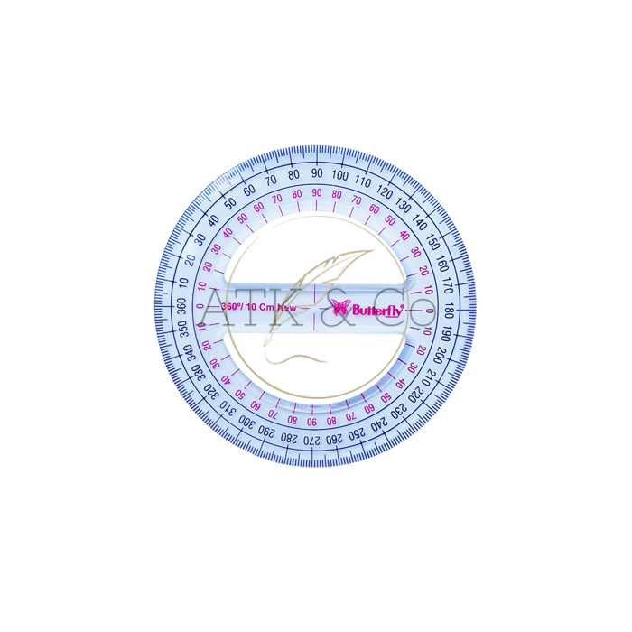 Gambar Penggaris Busur Derajat Butterfly - Protractor 360 Derajat Butterfly dari ATK & Co Kota Bandung Tokopedia