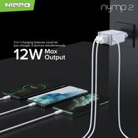 Gambar Hippo Nymp 2 Adaptor Charger 2.4 A Smart Detect Charging - Putih dari HIPPO SURABAYA Kota Surabaya 5 Tokopedia