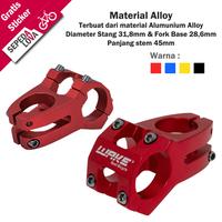 Gambar Stem Ahead Short Sepeda MTB Downhill Wake Oversize - Merah dari Sepedalova Kota Serang 1 Tokopedia