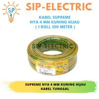 Gambar KABEL SUPREME NYA 4 MM KUNING HIJAU ( 1 ROLL 100 METER ) dari SIP ELECTRIC Kota Bandung 1 Tokopedia