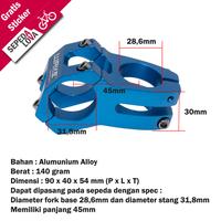 Gambar Stem Ahead Short Sepeda MTB Downhill Wake Oversize - Merah dari Sepedalova Kota Serang 2 Tokopedia
