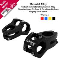 Gambar Stem Ahead Short Sepeda MTB Downhill Wake Oversize - Merah dari Sepedalova Kota Serang 5 Tokopedia