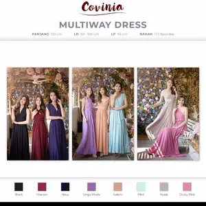 PAKET EKONOMIS!Bridesmaid Gown/Gaun Bridesmaid/Infinity Dress/Multiway