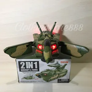 MAINAN KENDARAAN AIRCRAFT & TANKS 2 IN 1 AUTOMATIC DEFORMATION
