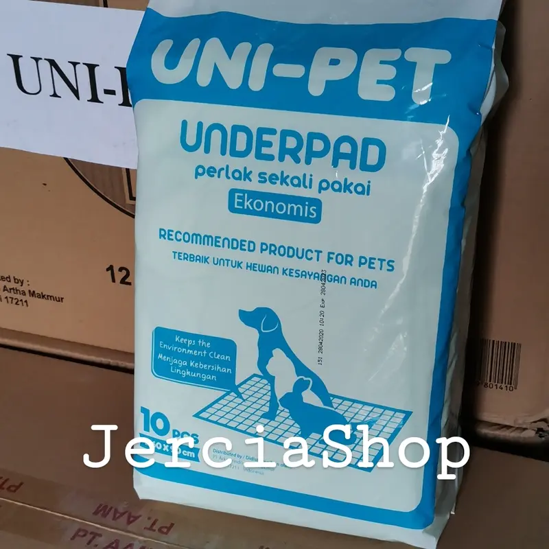 Underpad Uni-pet perlak alas kandang 60x90 cm isi 10 pcs lbh ekonomis 0