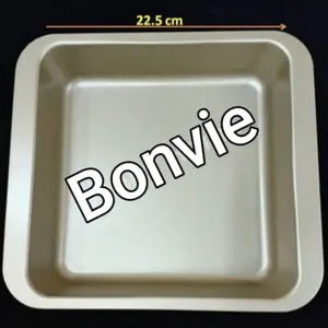 LOYANG KUE KOTAK SQUARE CAKE 22.5 cm × 22.5 cm GOLD