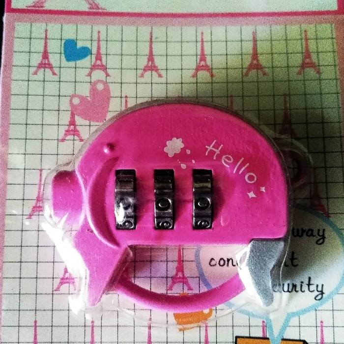 Gambar Kunci Gembok Kombinasi Kecil Bentuk Babi dari Dunia Jasmine Kota Surabaya Tokopedia