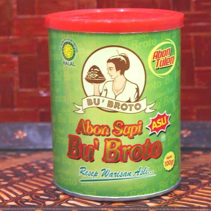 Gambar ABON SAPI BU BROTO 100 GRAM RASA TULEN KEMASANG KALENG dari Gepuk Ny.Ong Kota Bandung Tokopedia
