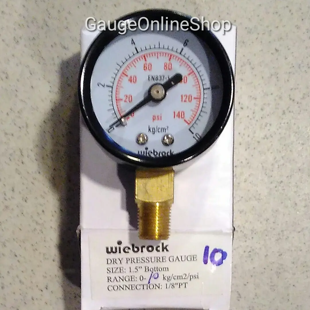 Pressure Gauge Raket Black Steel 1 1/2" 10 kg/cm2 Wiebrock