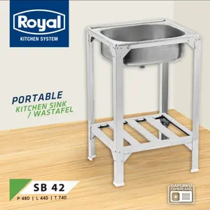 BAK CUCI PIRING / SINK / WASTAFEL PAKAI KAKI ROYAL SB42K / SB42PK