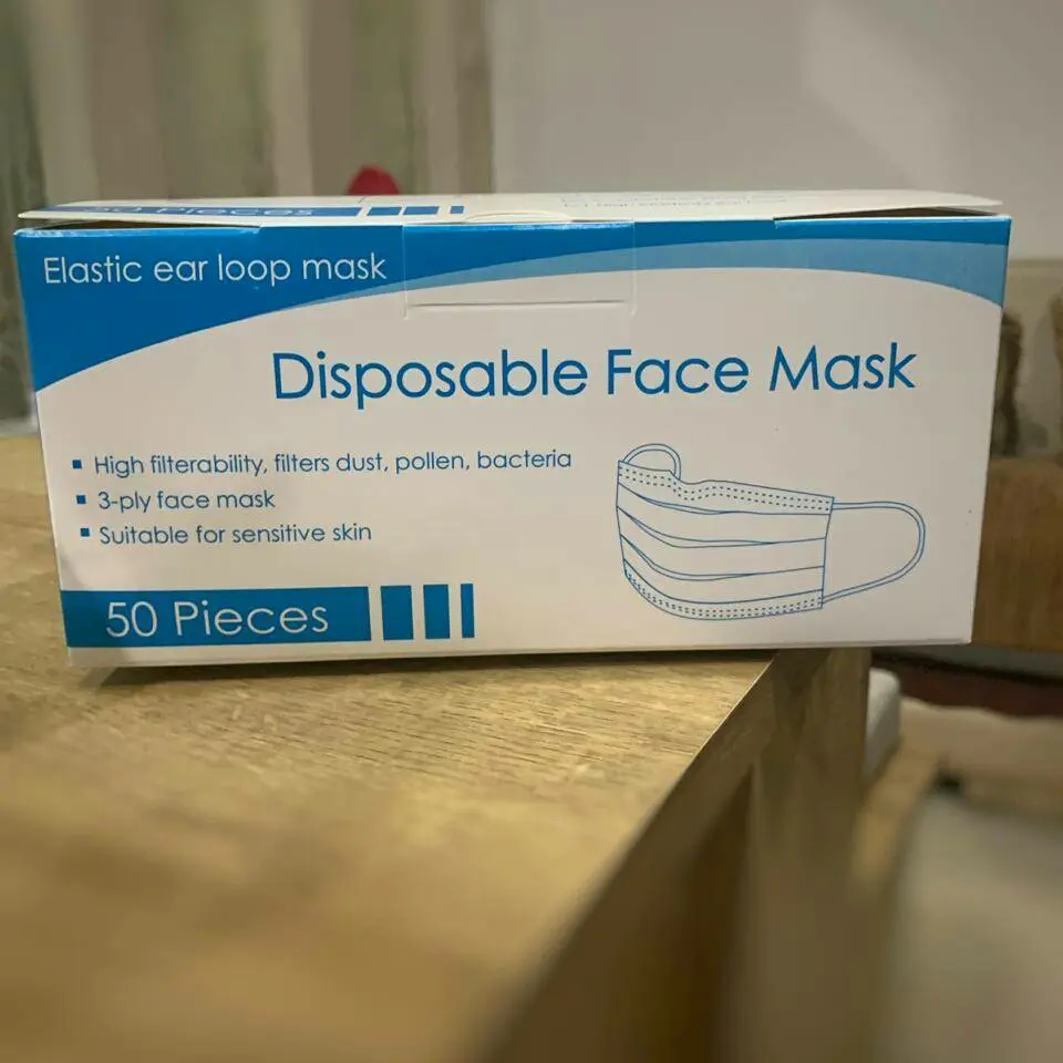 Masker medis 3 ply earloop face mask @50 pcs