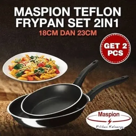MASPION FRYPAN SET 18 CM DAN 23 CM 0