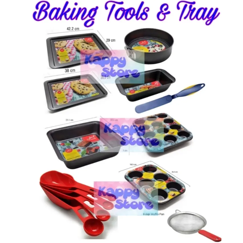 Bakeware Baking Tools Tray Loyang Kue Cake Bolu Sutil Spatula
