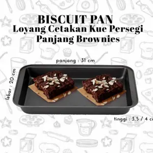 LOYANG BISKUIT PAN PERSEGI PANJANG BROWNIES