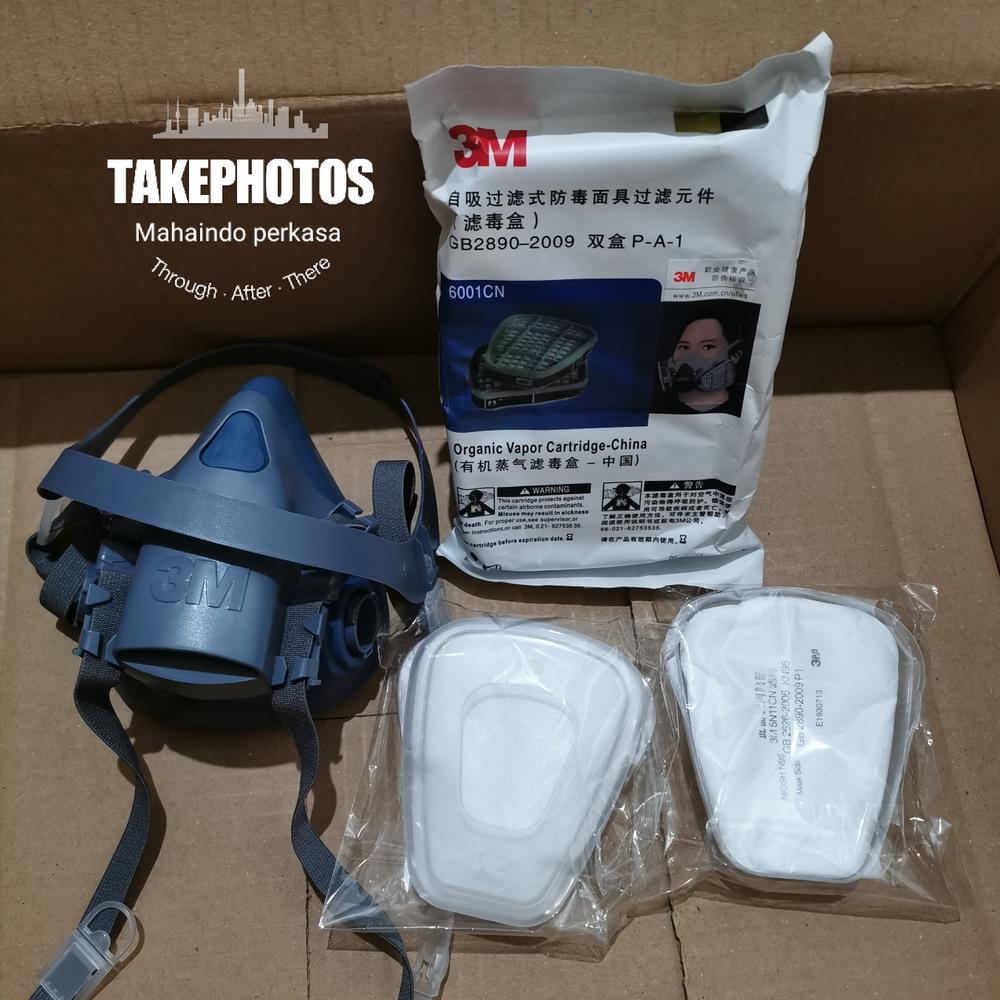 Respirator 3M 7502 + Filter masker 6001CN + 3M 5N11CN