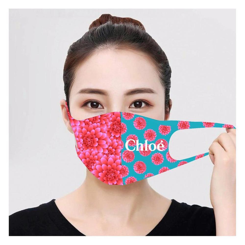 masker scuba motif cloe flower