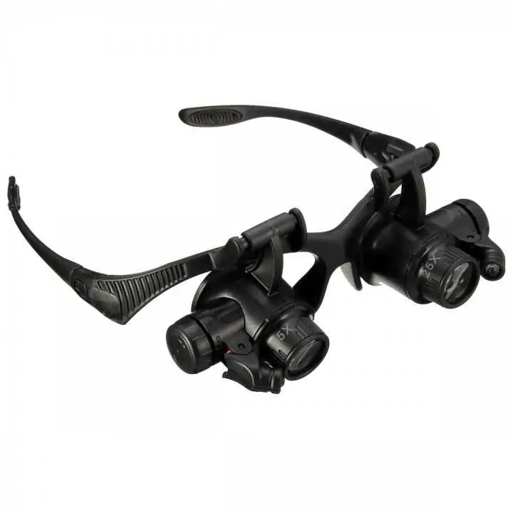 Kaca Mata Pembesar Magnifier Glasses Reparasi Jam Elektronik Hobbies 0