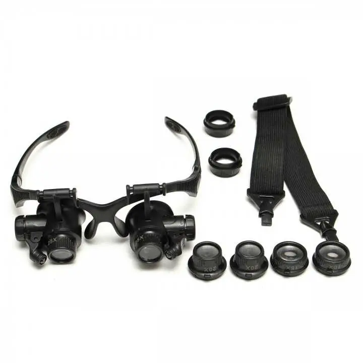 Kaca Mata Pembesar Magnifier Glasses Reparasi Jam Elektronik Hobbies 1