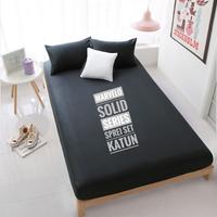 Gambar Marvelo Bedcover Sprei Set Katun Polos Warna Hitam Single Bed 100 cm dari Marvelo Bedding Kab. Sleman 4 Tokopedia