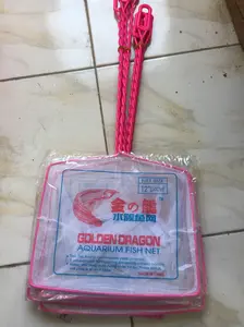 Serokan ikan Fish Net Golden Dragon Pink 12 inch
