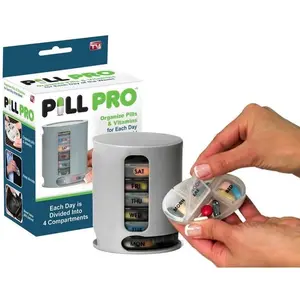 PILL PRO Organizer - Kotak Tempat Penyimpanan Obat Harian