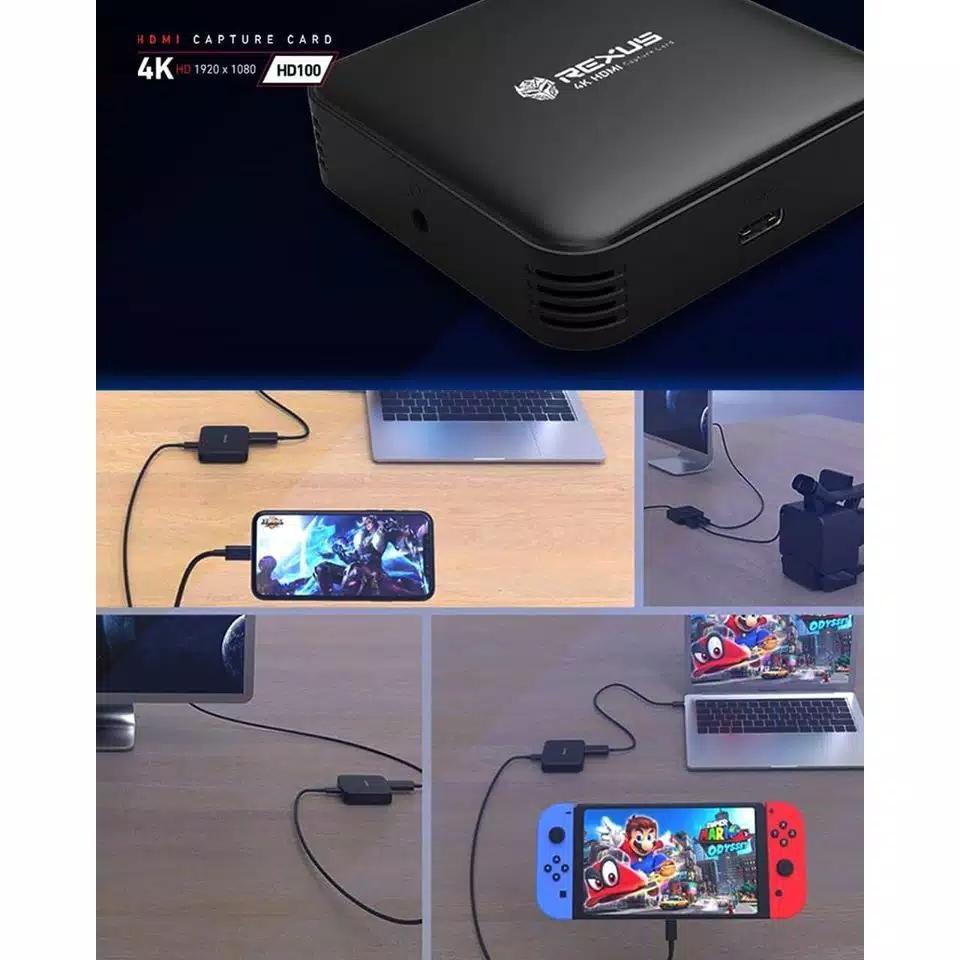 4K HDMI Video Capture with USB 3.0 Original Rexus HD100 Capture Card