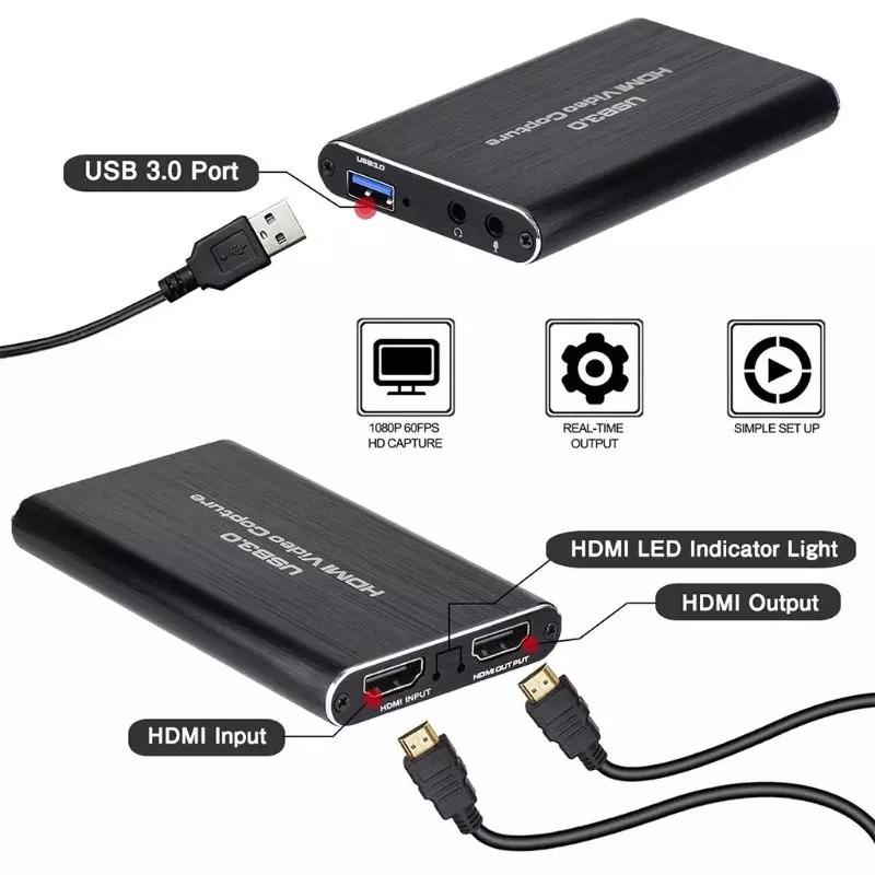 HDMI Game Capture Card USB3.0 1080P Video Capture Card Stream & Record