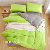 Gambar Marvelo Bedcover Sprei Set Katun Tinggi 30 Hijau Abu Size 180 cm dari Marvelo Bedding Kab. Sleman 1 Tokopedia