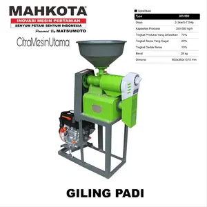 Mesin Giling Padi Mahkota KD 500 Kapasitas 500kg/Jam include Engine