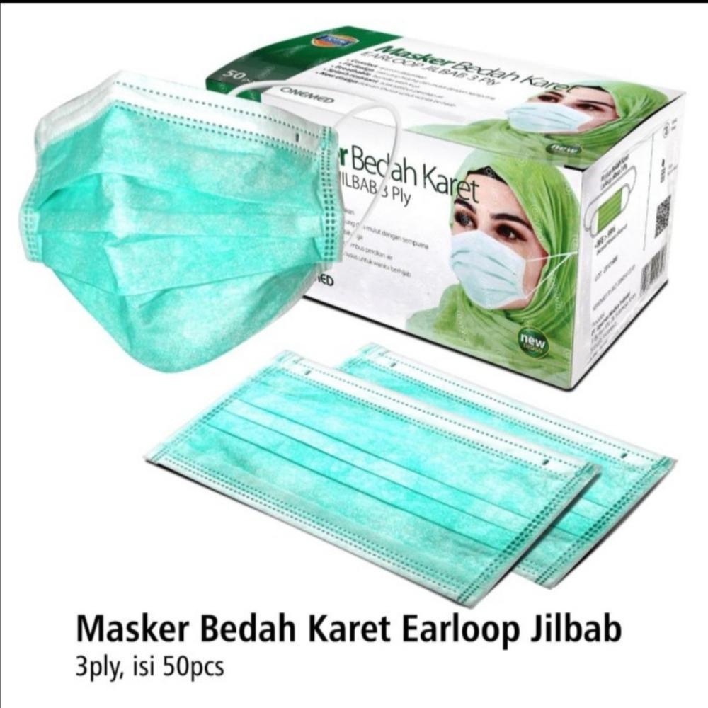 masker bedah karet earloop onemed isi 50