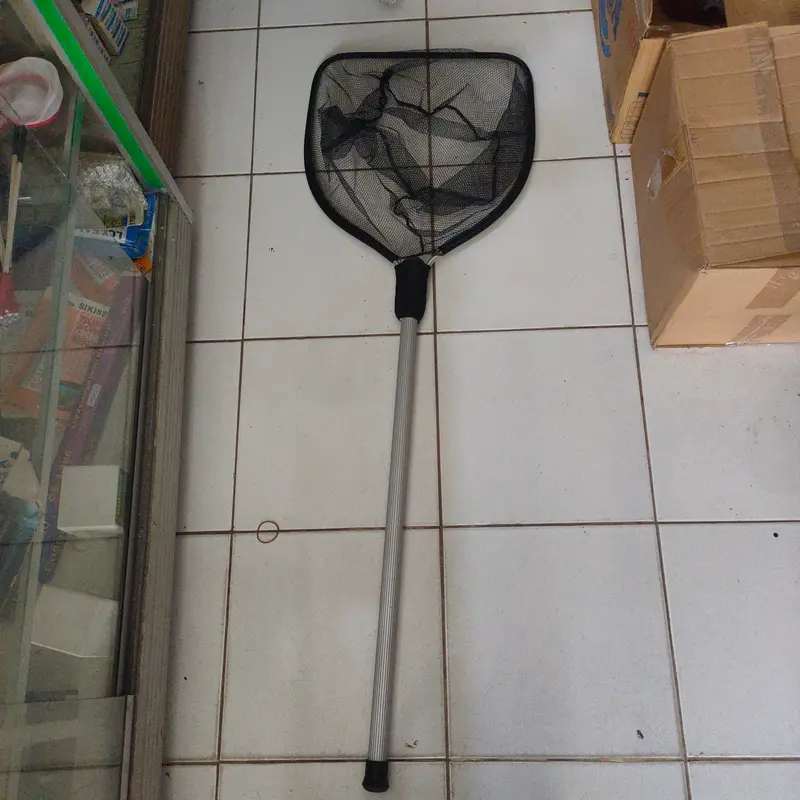 Serokan ikan koi gagang alumunium tebal 120cm 1