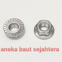 Gambar Mur Flange M6 Stainless Steel dari ANEKA BAUT SEJAHTERA Kab. Bekasi 1 Tokopedia