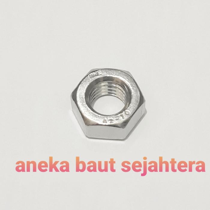 Gambar Mur Hex M12 (P 1.75) Stainless Steel dari ANEKA BAUT SEJAHTERA Kab. Bekasi Tokopedia
