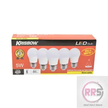 Lampu LED Bohlam LED Krisbow 5 Watt - Kuning Warm White