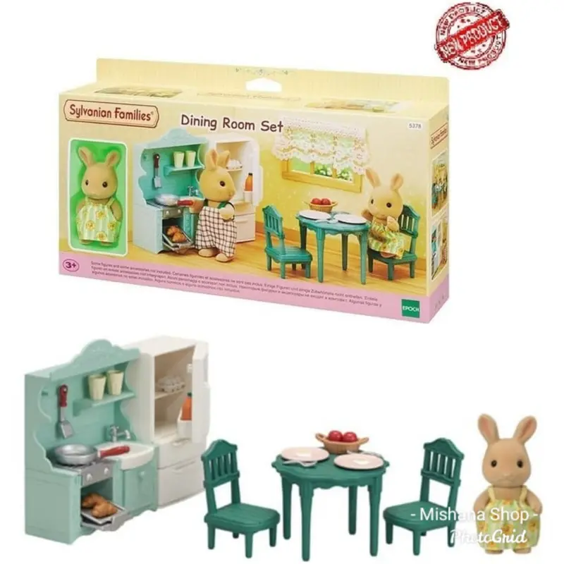 Furniture Sylvanian Families Ruang Makan Dining Room Set 0