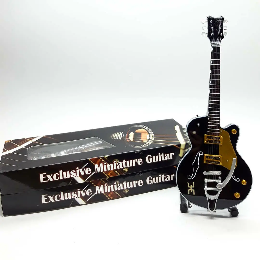 Miniatur Gitar Gretsch Body Hollow Black Bobby Kool SID