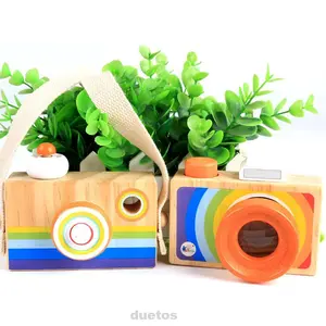 MAINAN KAMERA KAYU HADIAH NATAL ANAK WOODEN CAMERA TOY PRETEND PLAY