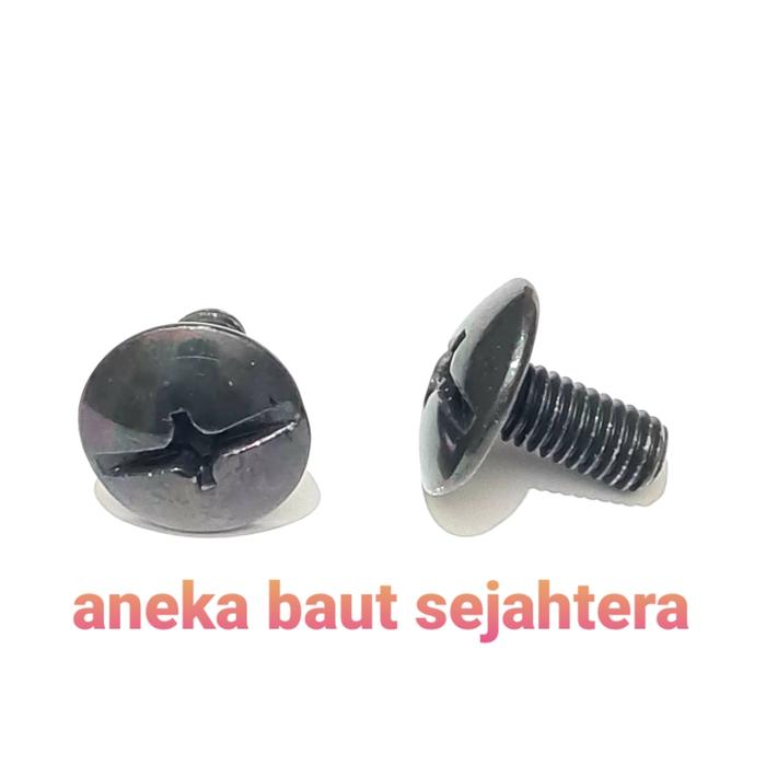 Gambar Baut Cover Bodi M6x12 Black dari ANEKA BAUT SEJAHTERA Kab. Bekasi Tokopedia