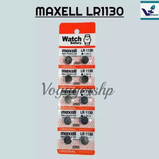 Baterai Maxell LR1130 / AG10 / LR 1130 1 Strip Isi 10