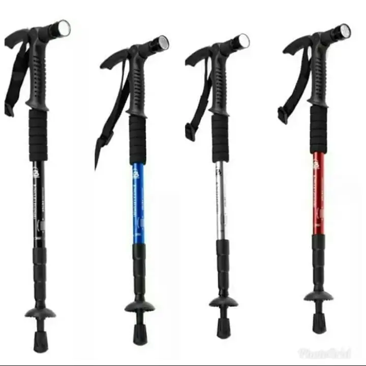 Tracking pole senter treking tongkat pendaki gunung outdoor hiking Alat Camping